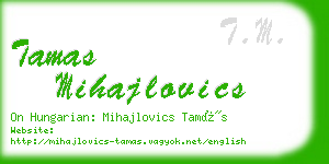 tamas mihajlovics business card